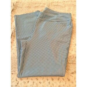 NEW CEGOLFS Golf Pants Blue Check Women's Size XXL Stretch Pockets Athletic